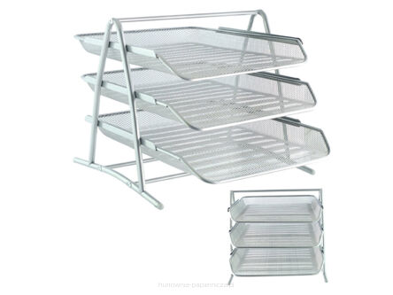 SZUFLADA PÓŁKI 3 SZT. SREBRNE METAL