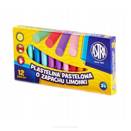PLASTELINA 12 KOLORÓW ASTRA ZAPACH LIMONKI