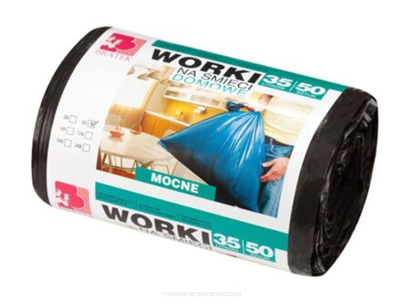 WORKI NA ŚMIECI BIUROWE 35L 50 SZT LDPE