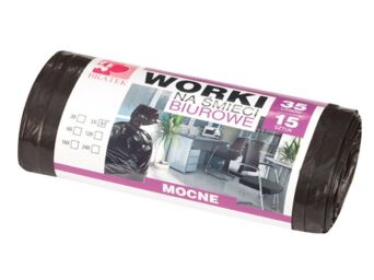 WORKI NA ŚMIECI BIUROWE 35L 15 SZT LDPE
