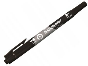 MARKER PERMANENTNY DWUSTRONNY TETIS CZARNY