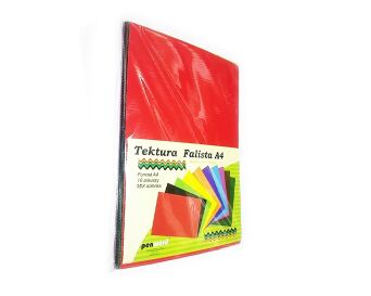 TEKTURA FALISTA A4  STANDARD MIX 10 KOLORÓW 