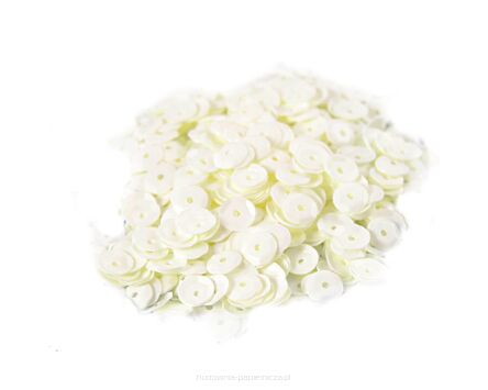 CEKINY 8MM/15G KREMOWY  PASTELOWY CEK8-NR03