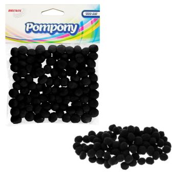 POMPONY POM30 CZARNE 10MM