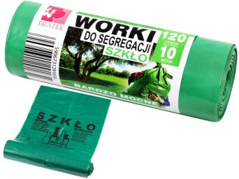 WORKI DO SEGREGACJI 120L 10 SZTUK ZIELONE SZKŁO
