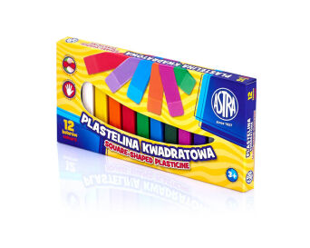 PLASTELINA KWADRATOWA 12 KOLORÓW ASTRA