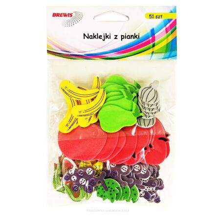 NAKLEJKI Z PIANKI PVC26 OWOCE I WARZYWA