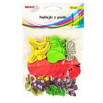 NAKLEJKI Z PIANKI PVC26 OWOCE I WARZYWA