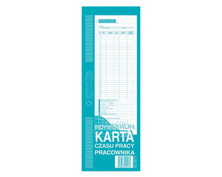 INDYWIDUALNA  KARTA CZASU PRACY PRACOWNIKA 531-0