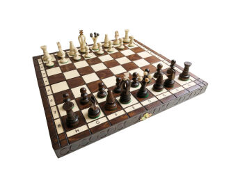SZACHY DREWNIANE KRÓLEWSKIE ŚREDNIE NR 112
