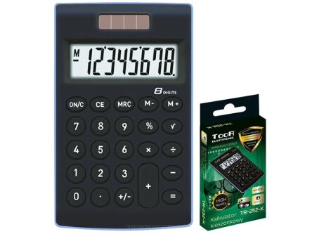KALKULATOR TR-252-K 8 POZYCJI 2 ZASILANIA