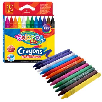 KREDKI ŚWIECOWE 12 KOLORÓW COLORINO