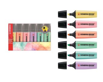 ZAKREŚLACZ BOSS PASTELOWY ETUI 6 SZTUK STABILO