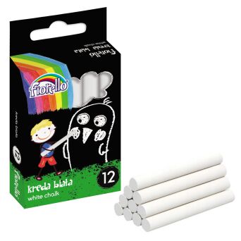 KREDA SZKOLNA BIAŁA FIORELLO OKRĄGŁA 12 SZTUK