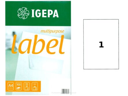 ETYKIETY CONTI LABEL 80G/MM2 210X297 BIAŁE