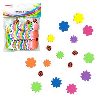 NAKLEJKI Z PIANKI PVC01 KWIATKI BREWIS