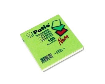 NOTES NEON SAMOPRZYLEPNY 75X75MM ZIELONY