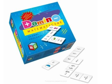 DOMINO MATEMATYCZNE UŁAMKI I PROCENTY MULTIGRA