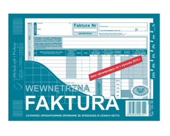FAKTURA WEWNĘTRZNA NETTO A-5 163-3-E