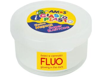 MASA PLASTYCZNA CIASTO-PLASTO AMOS 30G FLUO BIAŁA