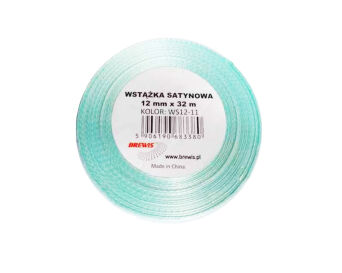 WSTĄŻKA SATYNOWA 12MM/32 KOLOR 11 BŁĘKIT