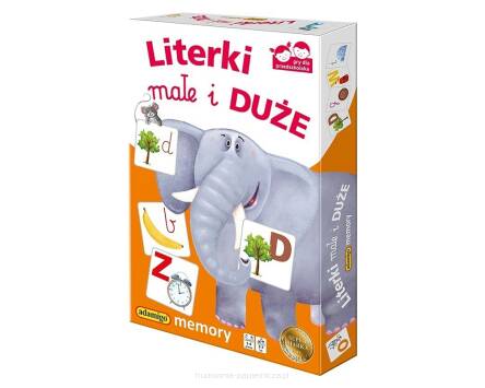  GRA PAMIĘCIOWA LITERKI MAŁE I DUŻE ADAMIGO MEMORY 