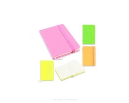 NOTES A6 80 KARTEK Z GUMKĄ FLUO LK0771