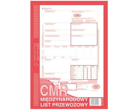 LIST PRZEWOZOWY CMR A4 (ORGI+4 KOPIE) 800-2N