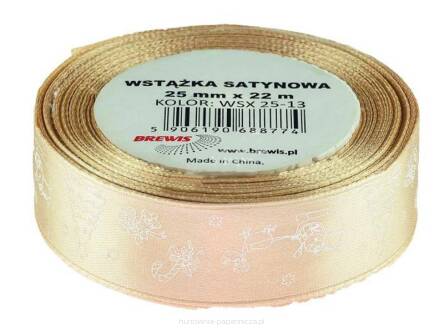 WSTĄŻKA SATYNOWA BN 25MM WSX25  KOLOR 13