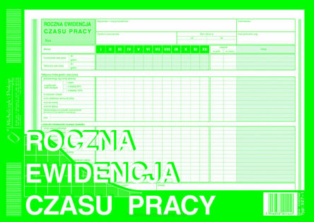 ROCZNA EWIDENCJA CZASU PRACY 527-1