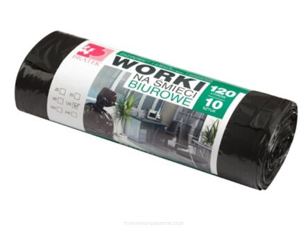 WORKI NA ŚMIECI BIUROWE 120L 10 SZT LDPE