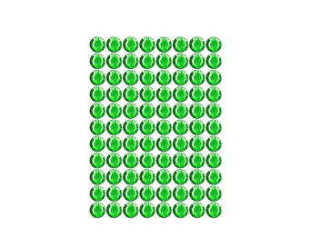 DŻETY SAMOPRZYLEPNE DS23 ZIELONE  6MM