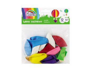 BALONY PASTELOWE 10" MIX KOLORÓW 12 SZTUK FIORELLO