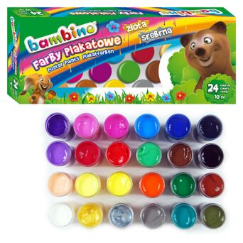 FARBY PLAKATOWE ST.BAMBINO 24 KOL.10ML