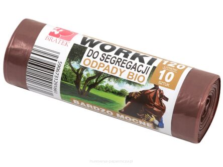 WORKI DO SEGREGACJI 120L 10 SZTUK BRĄZOWE BIO