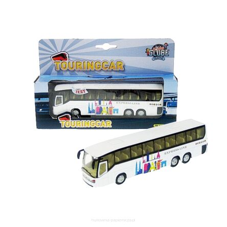 AUTOBUS 19CM METAL Z NAPĘDEM ŚWIATŁO DŹWIĘK 0270