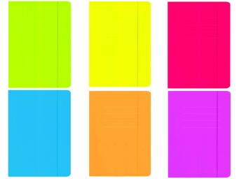 TECZKA Z GUMKĄ A4 FLUO INTERDRUK