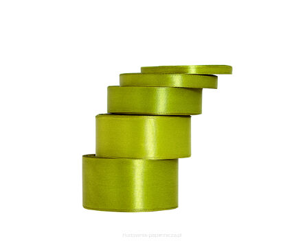 WSTĄŻKA SATYNOWA 25MM/32MB OLIWKA WSAT25-088