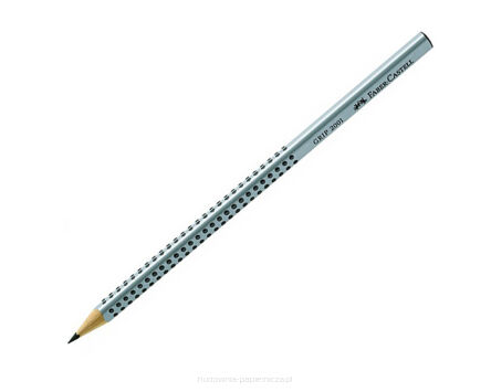 OŁÓWEK GRIP 2001 B FABER CASTELL SREBRNY