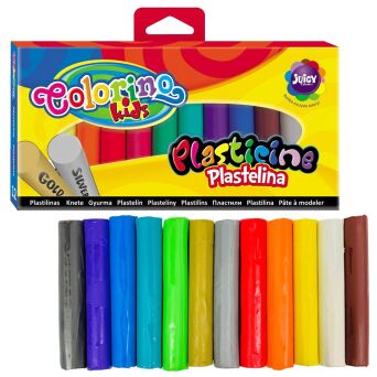 PLASTELINA COLORINO 12 KOLORÓW ZŁOTA SREBRNA