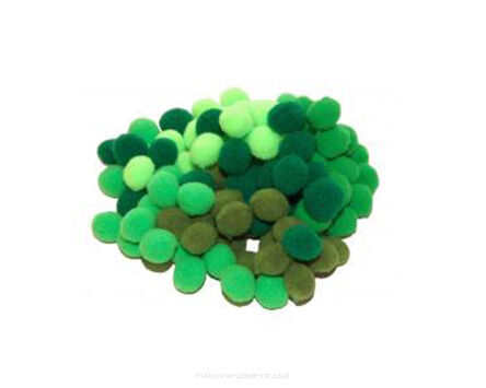 POMPONY POM12 ZIELONE 10MM 