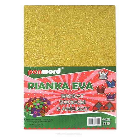 PIANKA BROKATOWA EVA ZŁOTA 20X30 A'5 PSH