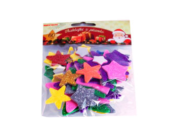 NAKLEJKI Z PIANKI BREWIS PVX05 DUŻE GWIAZDKI 60SZT