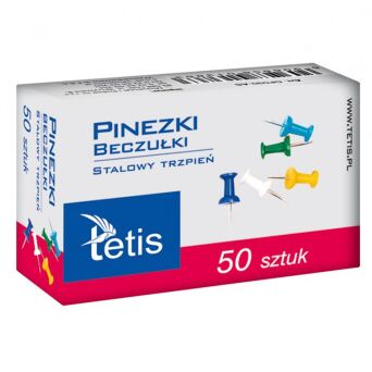 PINEZKI TABLICOWE BECZUŁKI KOLOR MIX 50SZT.  GP100