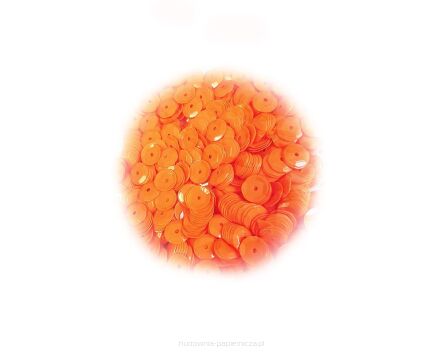 CEKINY 6MM/15G POMARAŃCZOWY PASTELOWY  CEK6-NR07