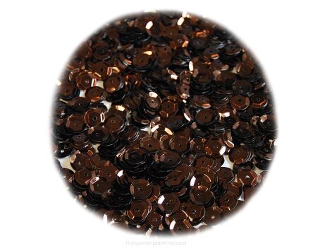 CEKINY 8MM/15G CIEMNOBRĄZOWY BŁYSZCZĄCY CEK8-NR59