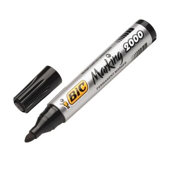 MARKER PERMANENTNY BIC OKRĄGŁY CZARNY 2000