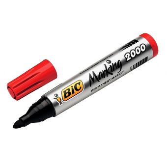 MARKER PERMANENTNY BIC OKRĄGŁY CZERWONY 2000