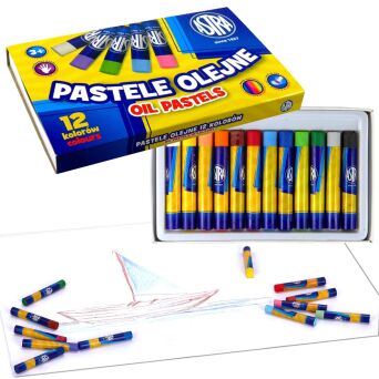 PASTELE OLEJNE 12 KOLORÓW OP-12 ASTRA