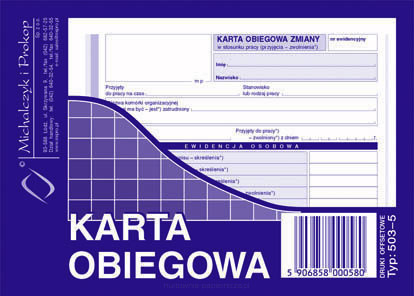 KARTA OBIEGOWA 503-5